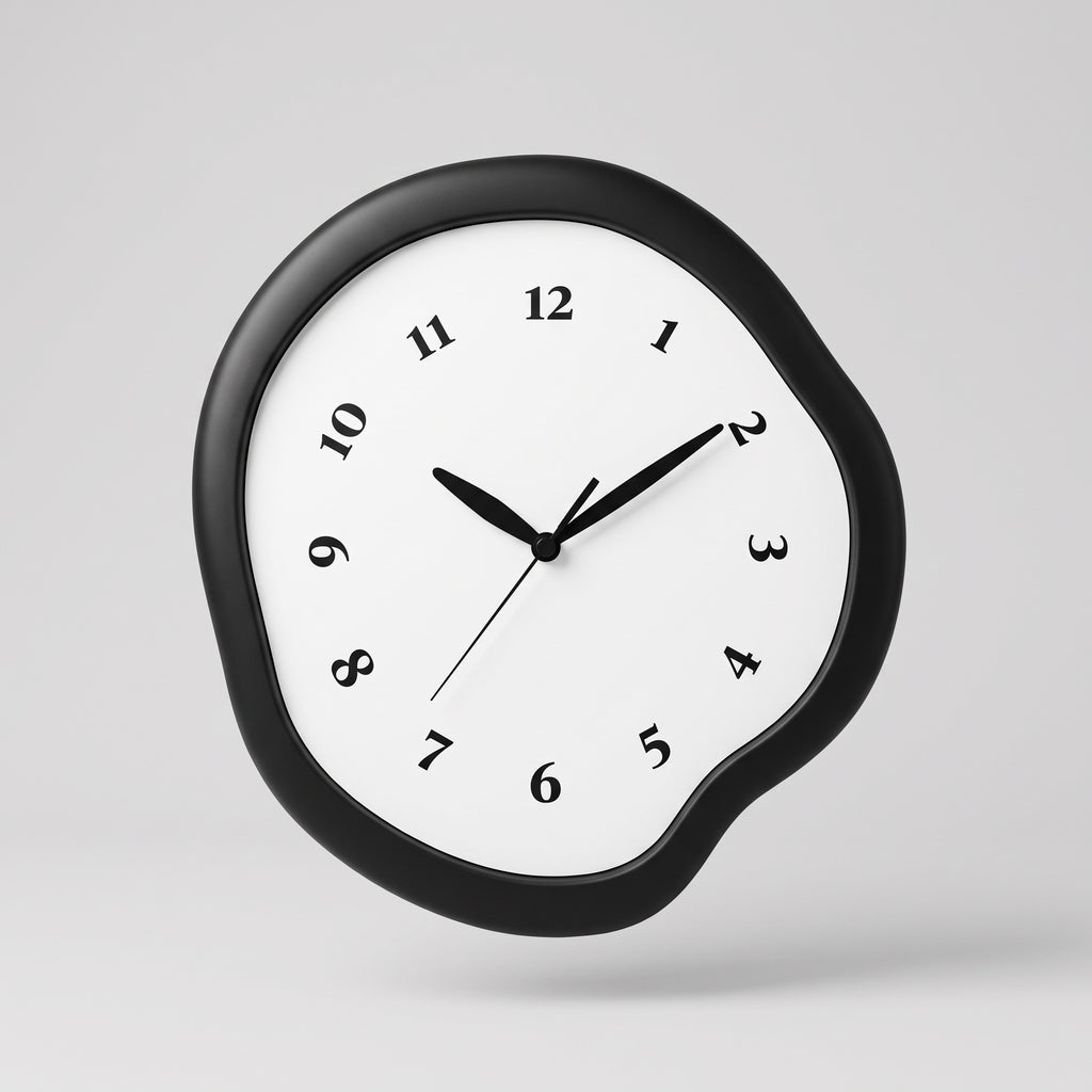 Abstract Acrylic Wall Clock, With or Without Pendulum