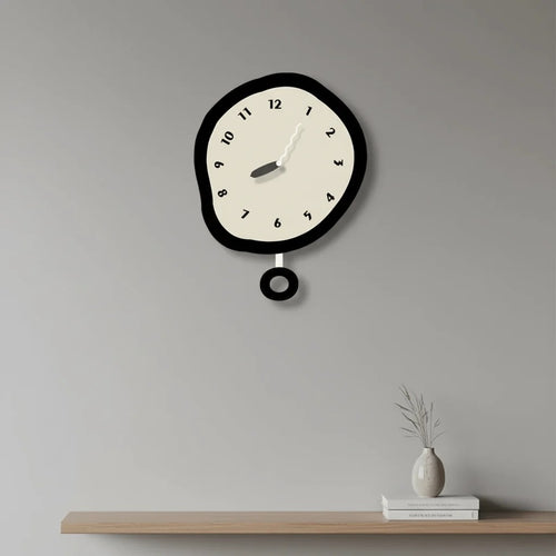 Abstract Acrylic Wall Clock, With or Without Pendulum