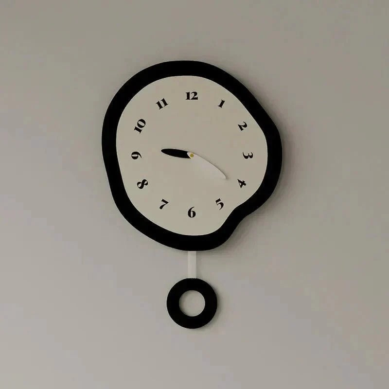 Abstract Acrylic Wall Clock, With or Without Pendulum