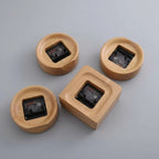 Beech Wood Alarm Clock with Silent Movement for Bedside