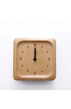 Beech Wood Alarm Clock with Silent Movement for Bedside
