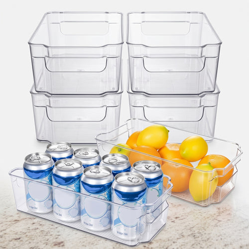 Clear Fridge Storage Boxes, Set of 4 Kitchen Organisers