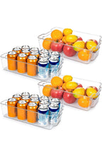 Clear Fridge Storage Boxes, Set of 4 Kitchen Organisers