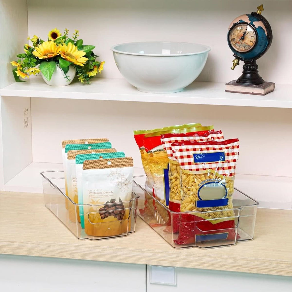 Clear Fridge Storage Boxes, Set of 4 Kitchen Organisers