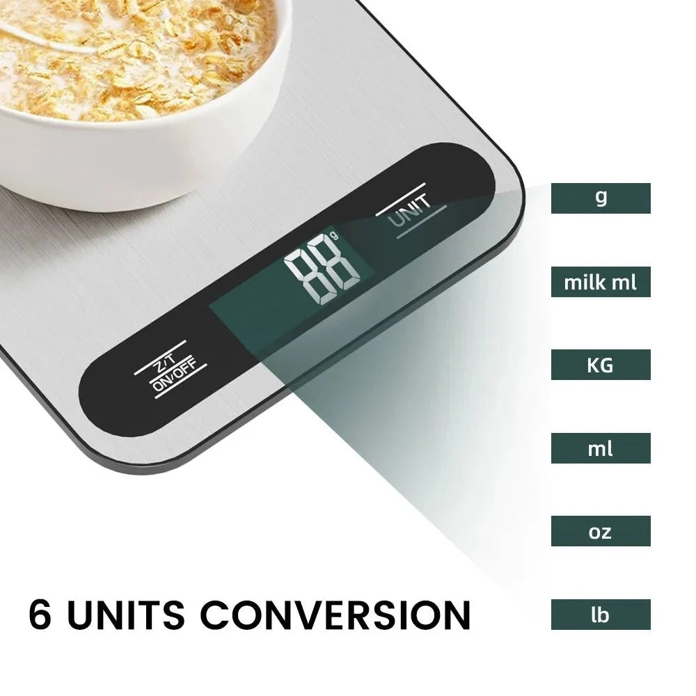 Compact Digital Kitchen Scale - Grams, Ounces and Millilitres