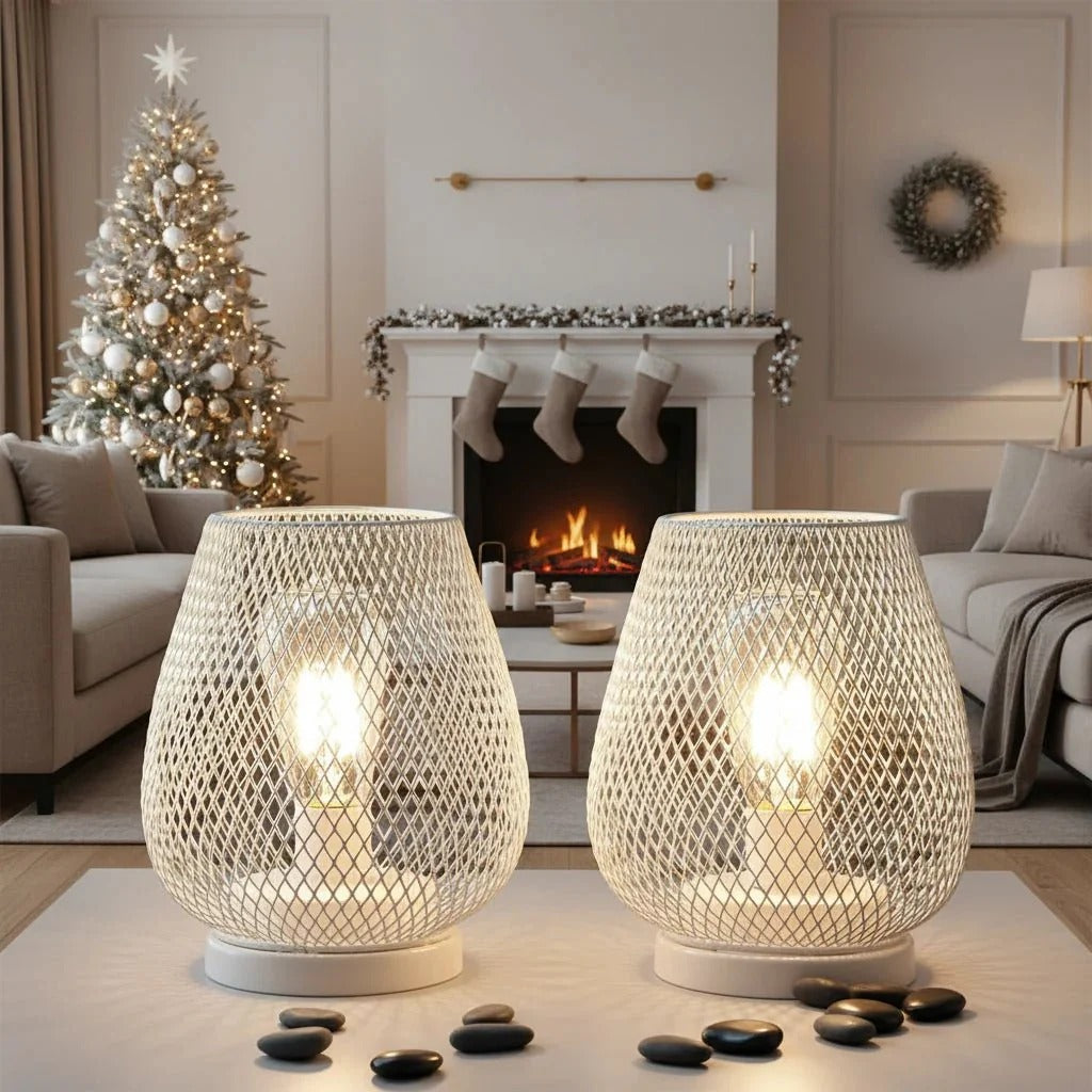 Cordless Metal Table Lamp with Warm LED Edison Bulb
