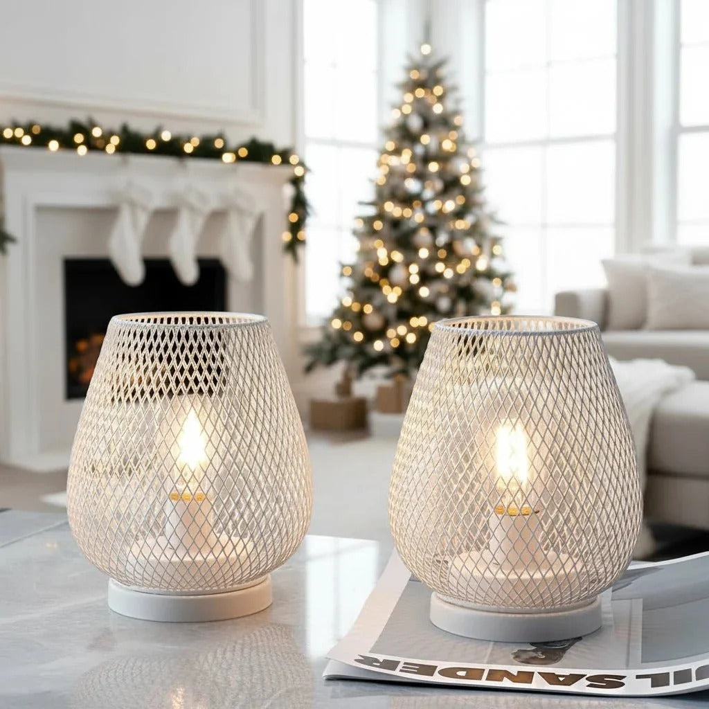 Cordless Metal Table Lamp with Warm LED Edison Bulb