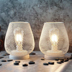 Cordless Metal Table Lamp with Warm LED Edison Bulb