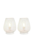 Cordless Metal Table Lamp with Warm LED Edison Bulb