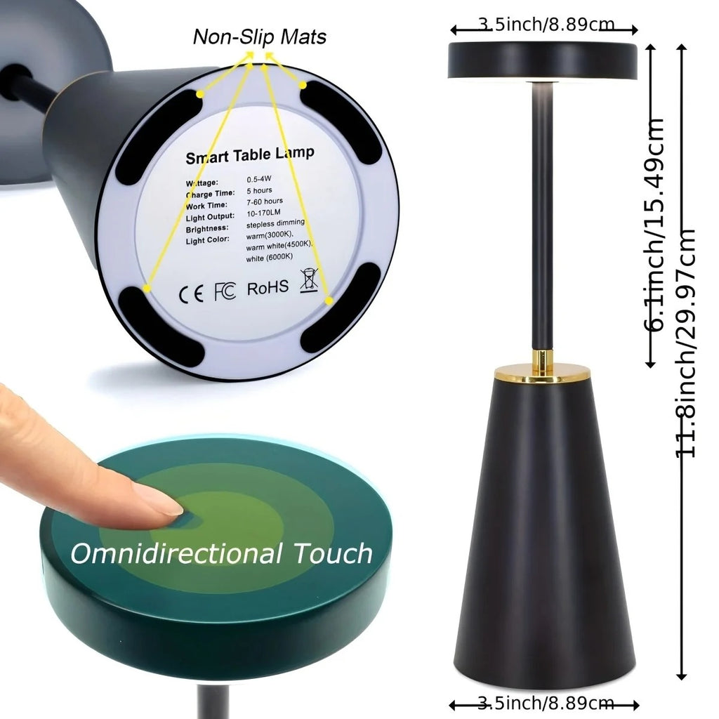 Cordless Table Lamp with Warm and Cool Light Modes