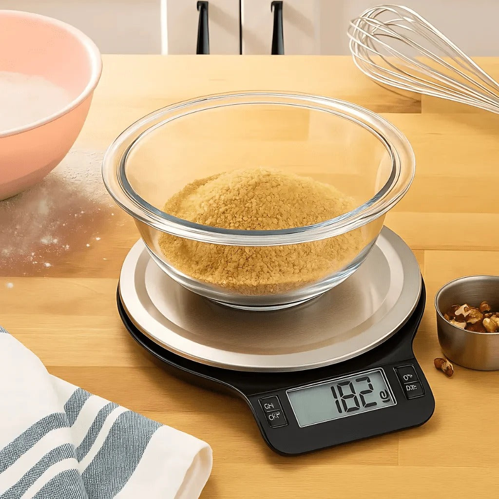 Digital Kitchen Scale with Large Backlit LCD Display