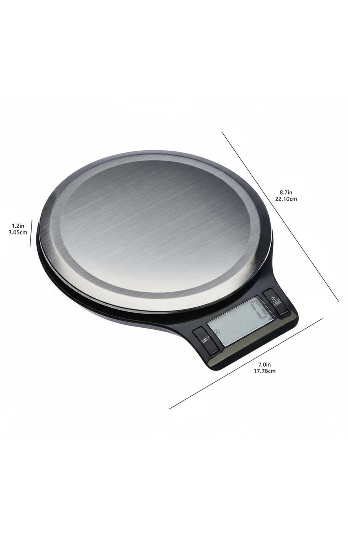 Digital Kitchen Scale with Large Backlit LCD Display