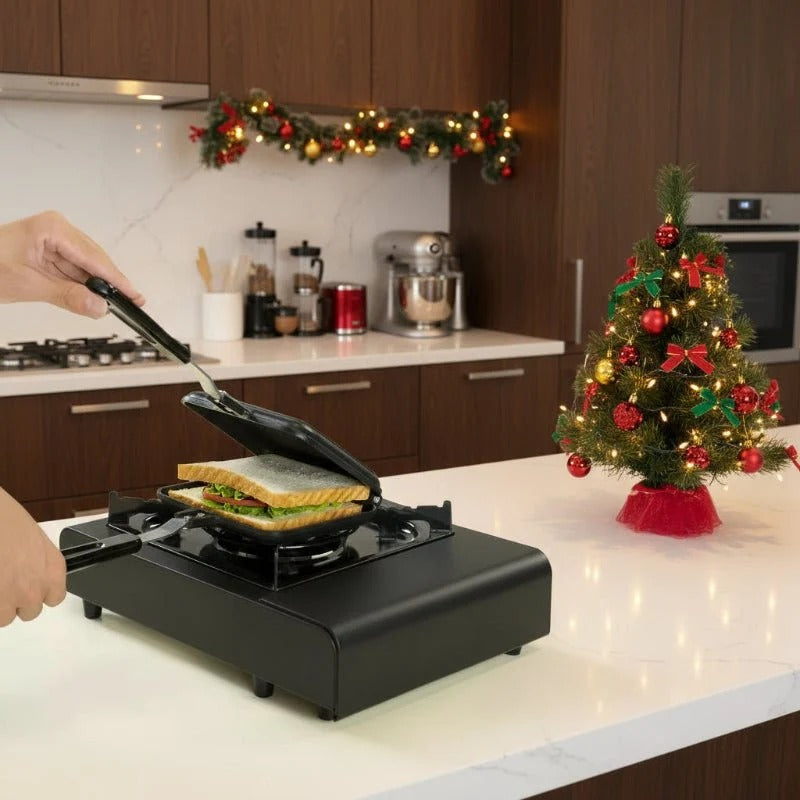 Double-Sided Sandwich Pan - Non-Stick Aluminium, 35 x 15 cm