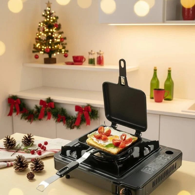 Double-Sided Sandwich Pan - Non-Stick Aluminium, 35 x 15 cm