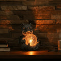 Dragon Figure Lamp with Glowing Glass Ball and Warm LED Light