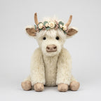 Highland Cow Plush with Flower Crown