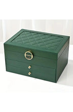 Leather Jewellery Box with Layered Compartments