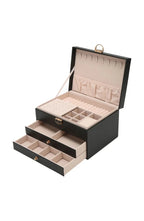 Leather Jewellery Box with Layered Compartments