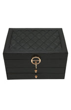 Leather Jewellery Box with Layered Compartments