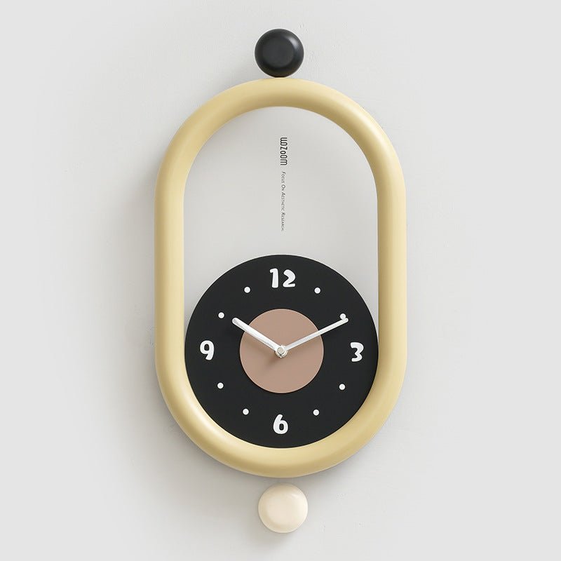Long Wall Clock with 3D Numerals and Silent Movement