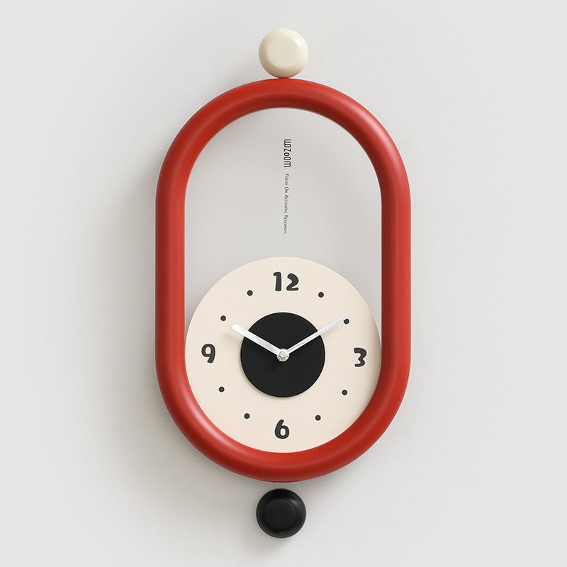 Long Wall Clock with 3D Numerals and Silent Movement