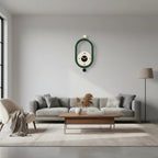 Long Wall Clock with 3D Numerals and Silent Movement