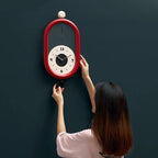 Long Wall Clock with 3D Numerals and Silent Movement