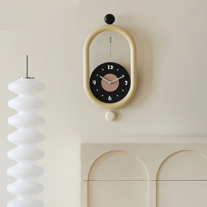 Long Wall Clock with 3D Numerals and Silent Movement