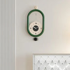 Long Wall Clock with 3D Numerals and Silent Movement