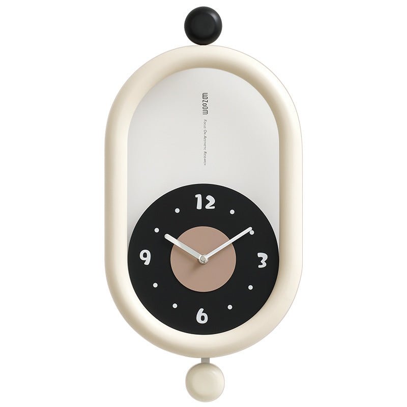 Long Wall Clock with 3D Numerals and Silent Movement