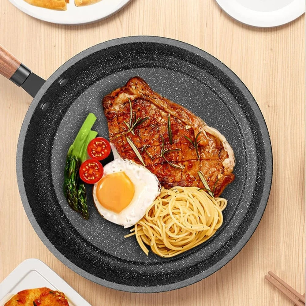 Maifan Stone Non-Stick Frying Pan with Glass Lid