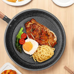 Maifan Stone Non-Stick Frying Pan with Glass Lid
