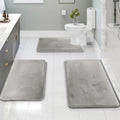 Memory Foam Bath Mat Set with Quick-Drying Surface