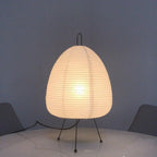 Rice Paper Table Lamp with Retro Silhouette Shade