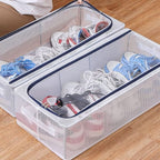 Stackable Clear Shoe Boxes with Ventilation, Multipack