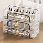 Stackable Clear Shoe Boxes with Ventilation, Multipack
