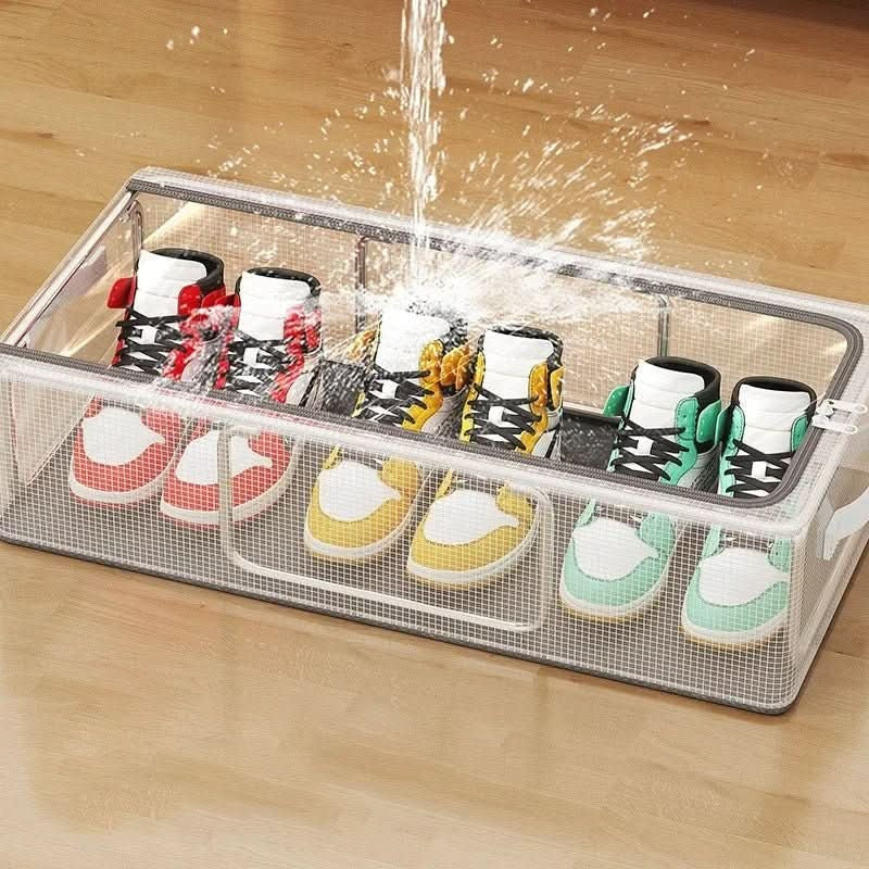 Stackable Clear Shoe Boxes with Ventilation, Multipack