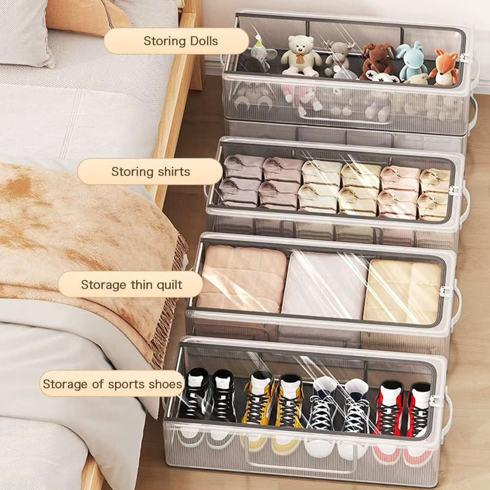 Stackable Clear Shoe Boxes with Ventilation, Multipack