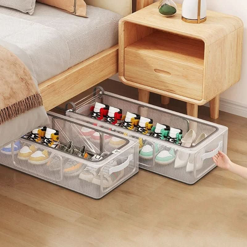 Stackable Clear Shoe Boxes with Ventilation, Multipack